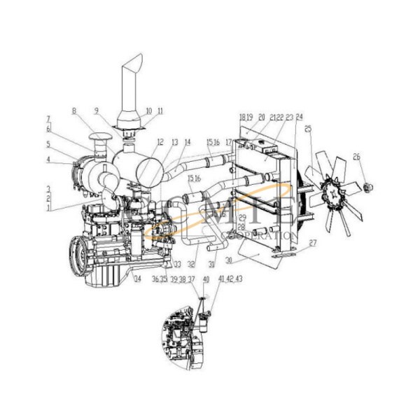 Elbow Engine Car China 381300412 elbow for XCMG GR300 motor grader engines and ...