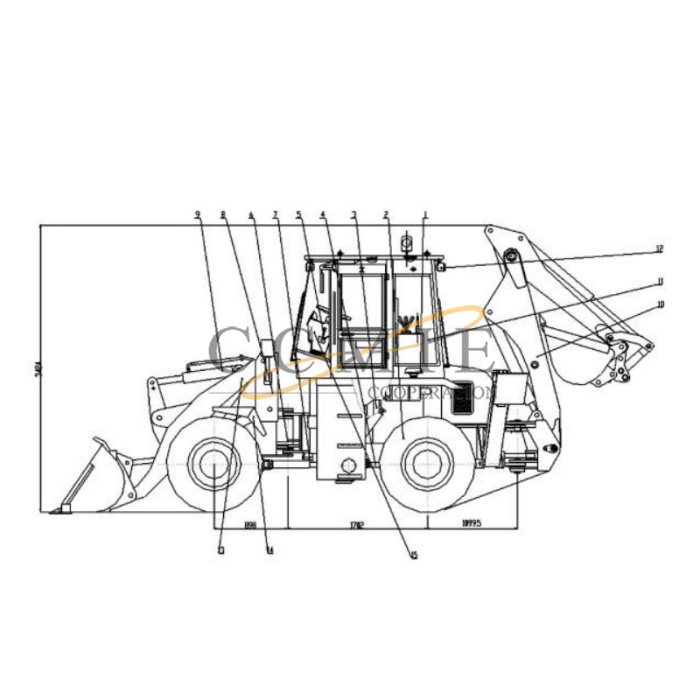 China XCMG WZ30-25 backhoe loader spare parts manufacturers and