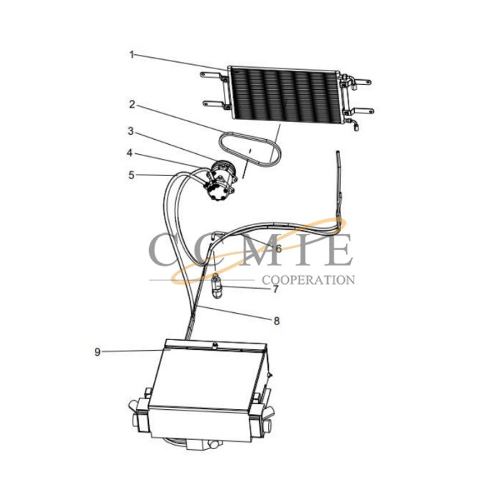 China 803592243 air conditioning assembly XCMG GR165 grader motor spare ...