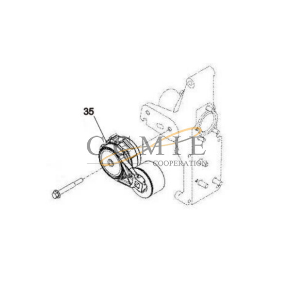 China 459301572 Belt tensioner XCMG RP603 asphalt paver parts  