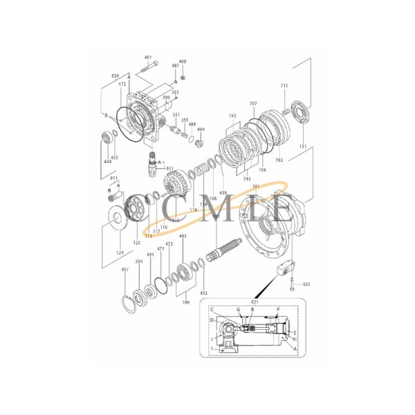 China 0747306 Needle roller bearing HITACHI EX1200-6 HYDRAULIC ...