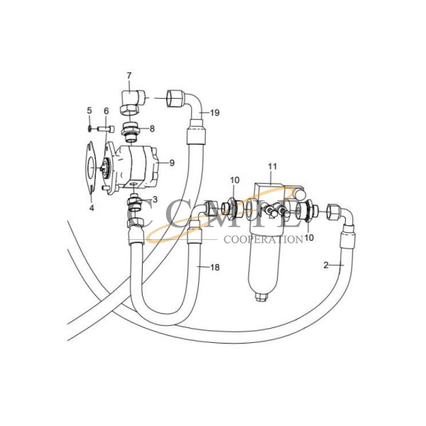 China 803086849 Gear Pump XCMG XS203J Vibratory Roller spare parts
