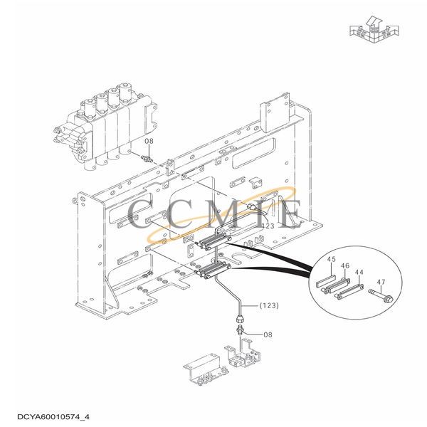 China 9746293 Clamp HITACHI EX2600E-6 Electric Excavator spare parts ...