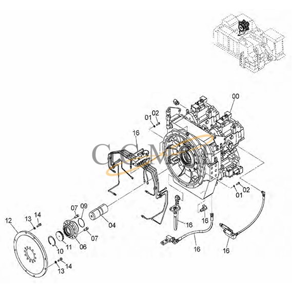 China 2054009 wheel hub HITACHI EX1200-6 HYDRAULIC EXCAVATOR spare