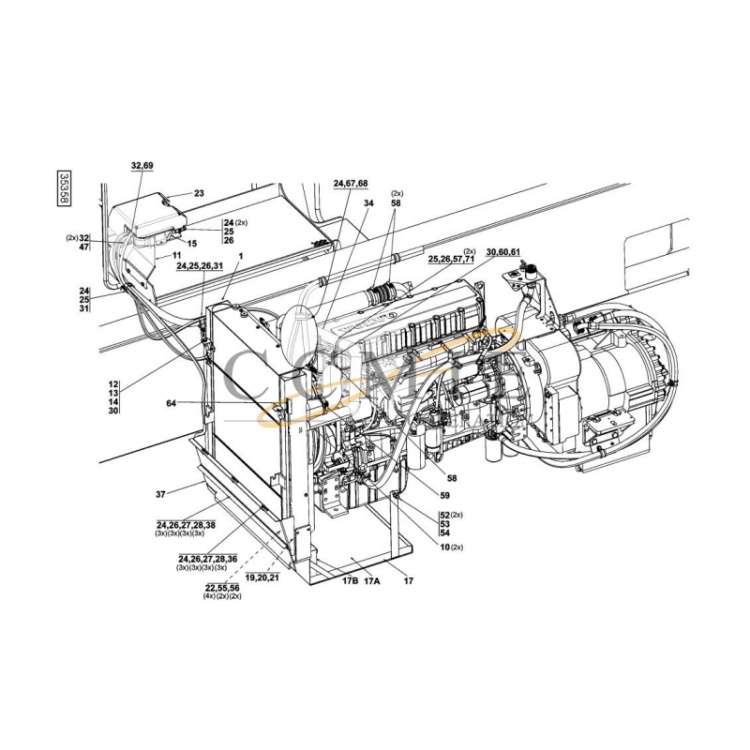 China Reach stacker radiator TAD1250VE A52944.0100 Kalmar spare parts ...