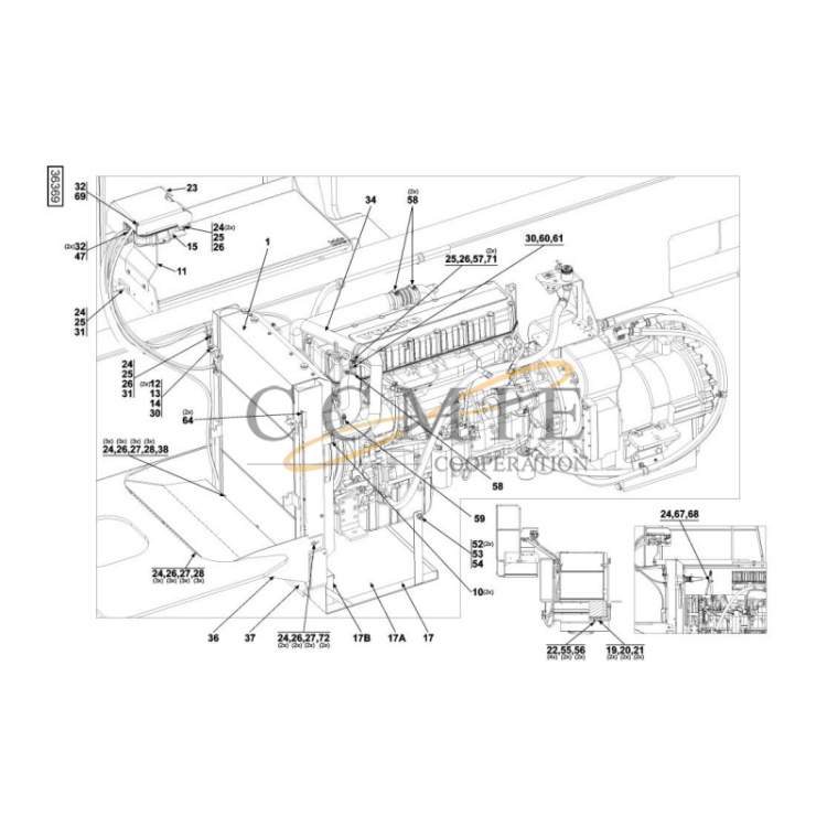 China Kalmar TAD1250VE A52944.0300 reach stacker 923581.0046 radiator ...