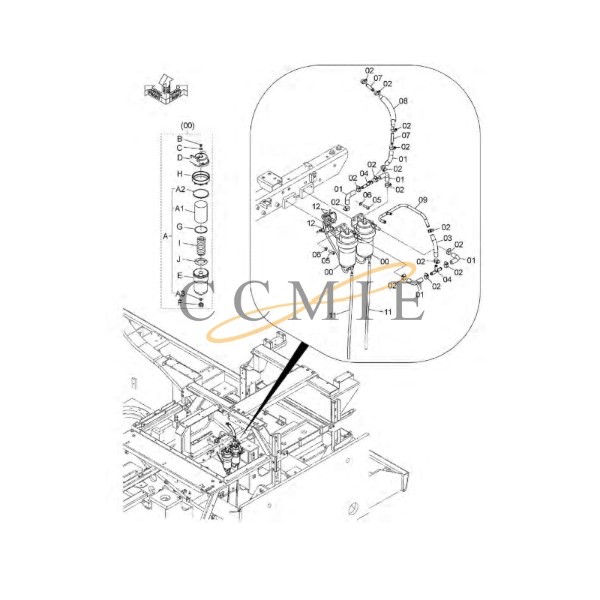 China YA00013900 Housing HITACHI ZX890LCH HYDRAULIC EXCAVATOR