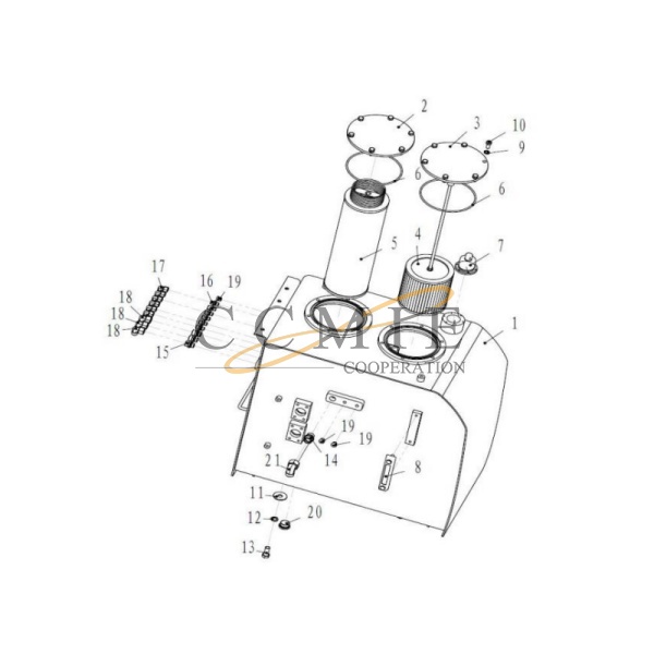 Huey出品 China 310705725 Oil suction flange cover XCMG XE215D excavator
