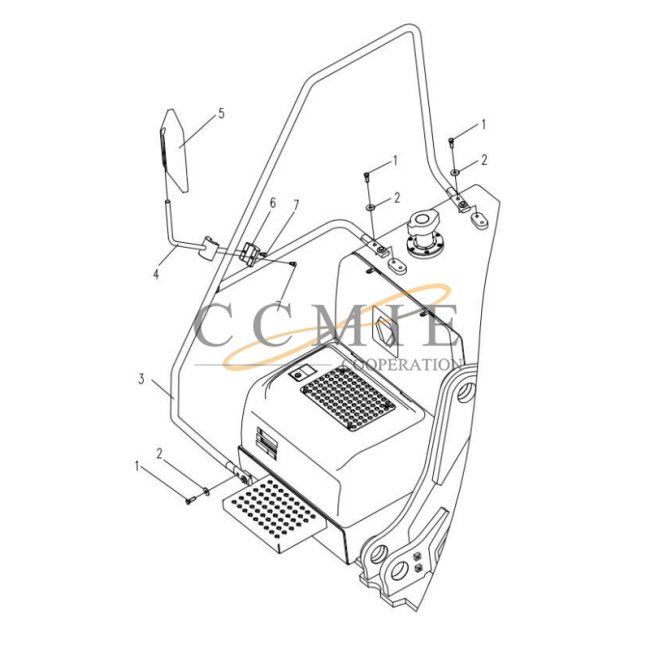 China 310601331 outside rearview mirror XCMG XE215C excavator