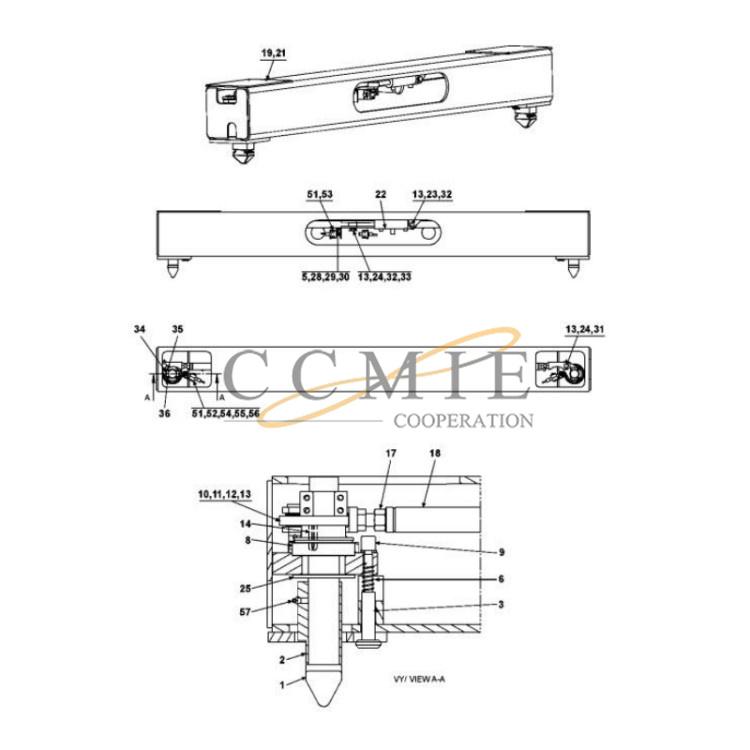 Stacker Lock China Kalmar reach stacker twistlock ISO parts 923853.0129 ...