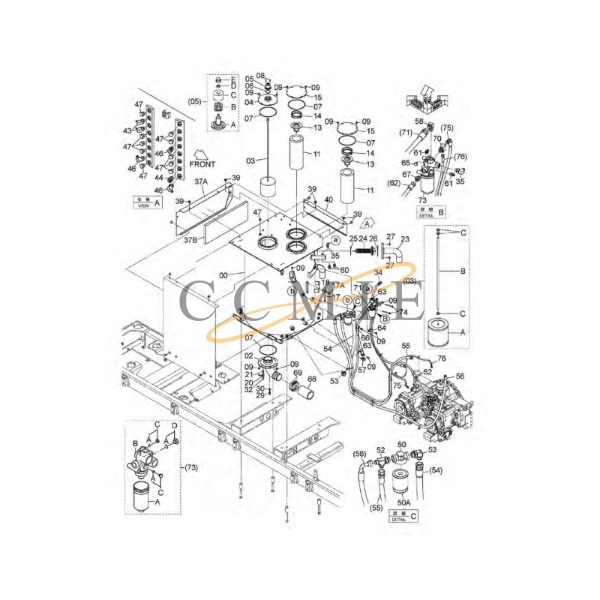 China 4362444 Oil filter HITACHI ZX890LCH HYDRAULIC EXCAVATOR