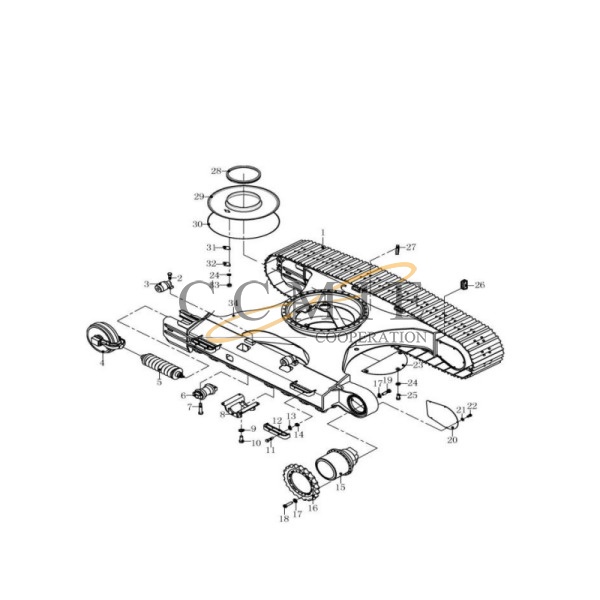 China 800305385 Sprocket XCMG XE215D excavator spare parts