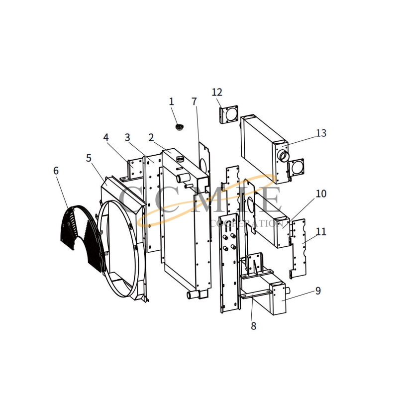 Roller Radiator Assembly China 800360832 radiator assembly XCMG XS225JS road roller spare parts ...