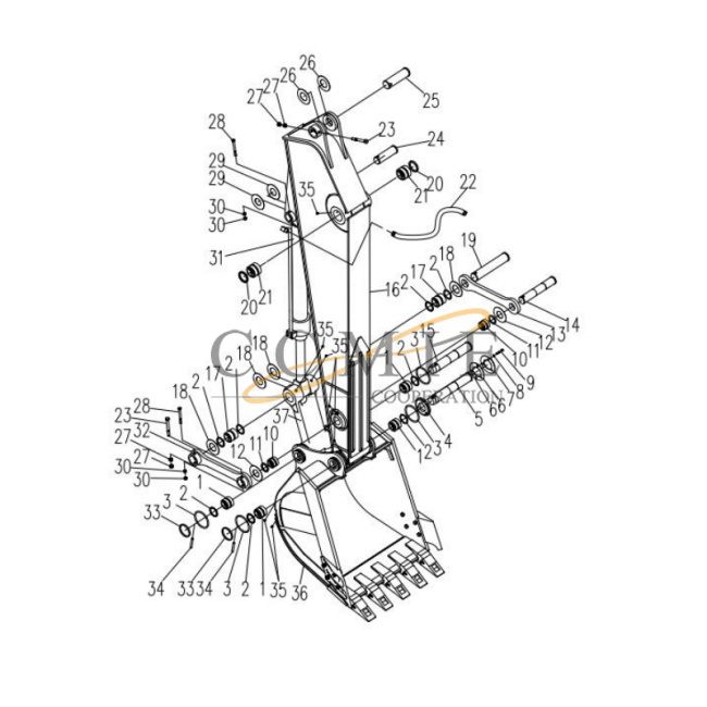 China 310602112 bearing XCMG XE215C excavator 310700013 working